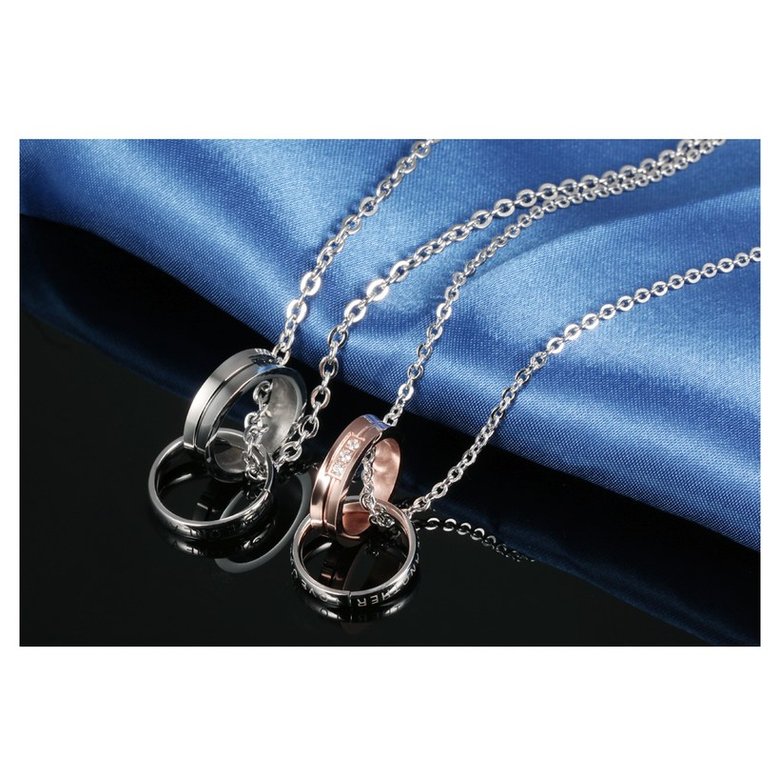 Wholesale Fashion Stainless Steel Couples necklaceLovers TGSTN007 3