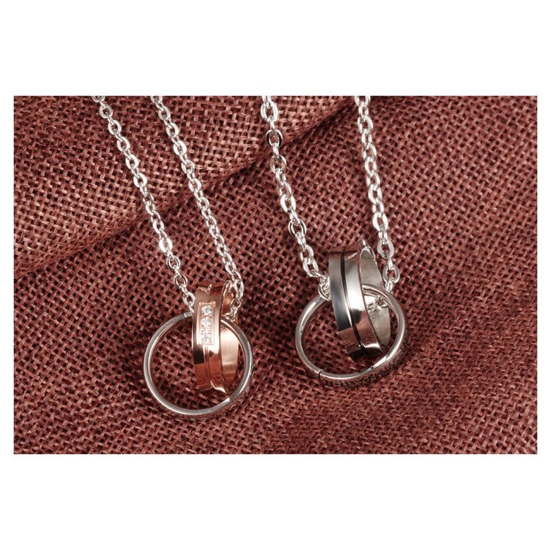 Wholesale Fashion Stainless Steel Couples necklaceLovers TGSTN007 4