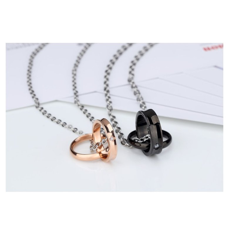 Wholesale Fashion Stainless Steel Couples necklaceLovers TGSTN009 3