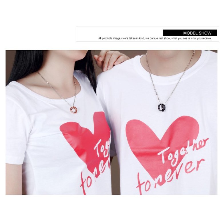 Wholesale Fashion Stainless Steel Couples necklaceLovers TGSTN009 4