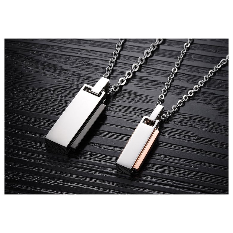 Wholesale Fashion Stainless Steel Couples necklaceLovers TGSTN010 3