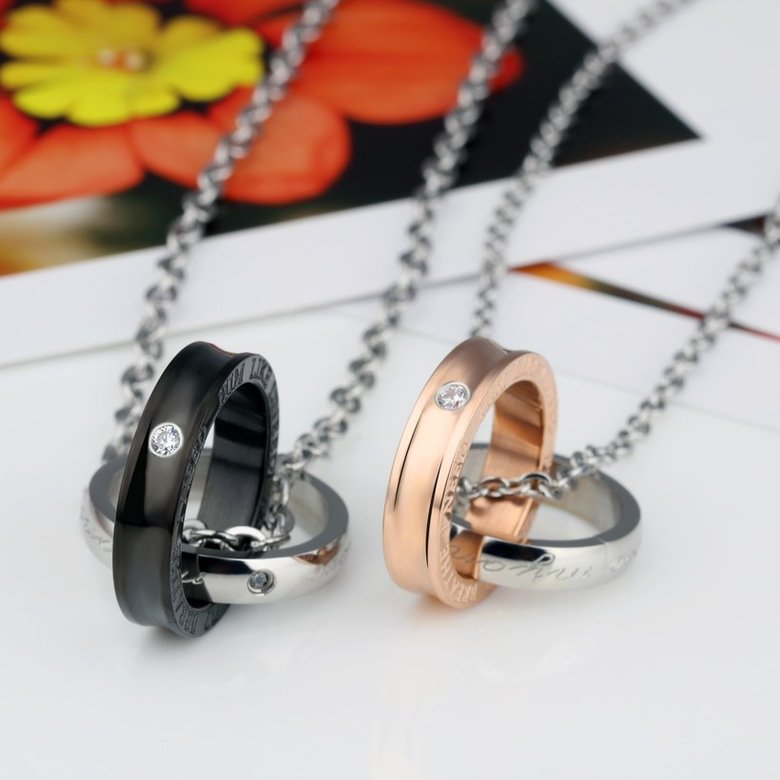 Wholesale New Fashion Stainless Steel Couples necklaceLovers TGSTN012 0
