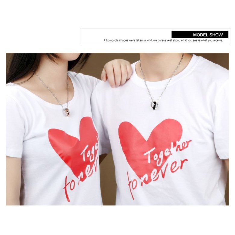 Wholesale New Fashion Stainless Steel Couples necklaceLovers TGSTN012 4