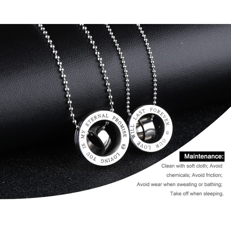 Wholesale New Fashion Stainless Steel Couples necklaceLovers TGSTN004 0