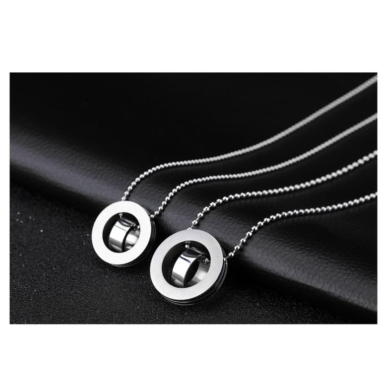 Wholesale New Fashion Stainless Steel Couples necklaceLovers TGSTN004 3