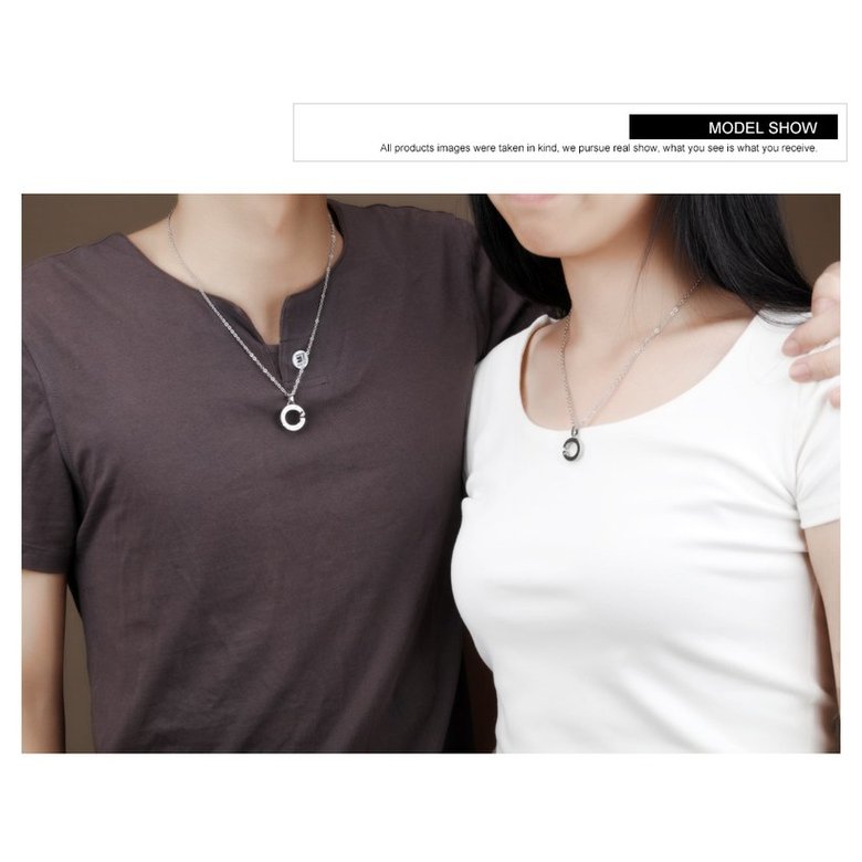 Wholesale New Fashion Stainless Steel Couples necklaceLovers TGSTN013 4