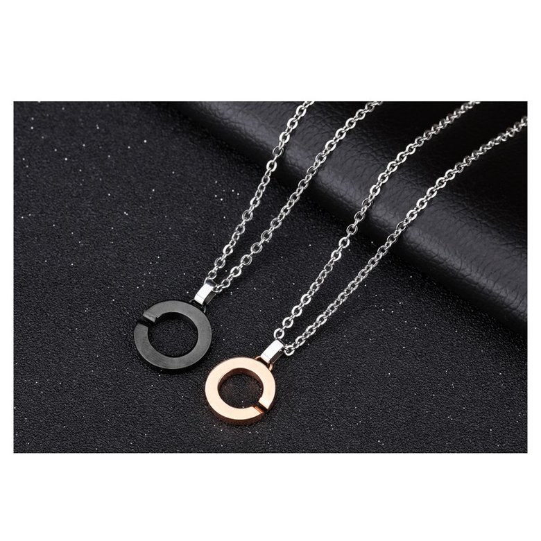 Wholesale New Fashion Stainless Steel Couples necklaceLovers TGSTN002 3