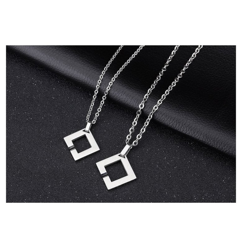 Wholesale New Fashion Stainless Steel Couples necklaceLovers TGSTN014 3