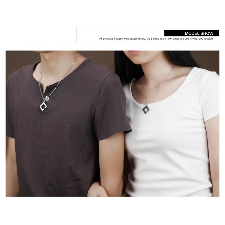 Wholesale New Fashion Stainless Steel Couples necklaceLovers TGSTN014 4