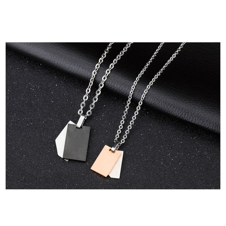 Wholesale New Fashion Stainless Steel Couples necklaceLovers TGSTN015 3