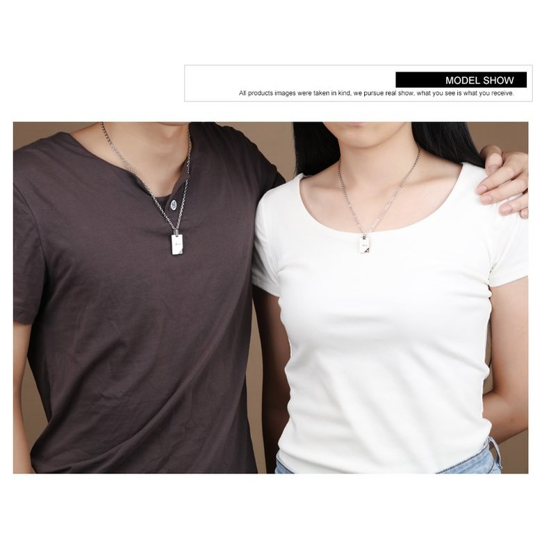 Wholesale New Fashion Stainless Steel Couples necklaceLovers TGSTN015 4