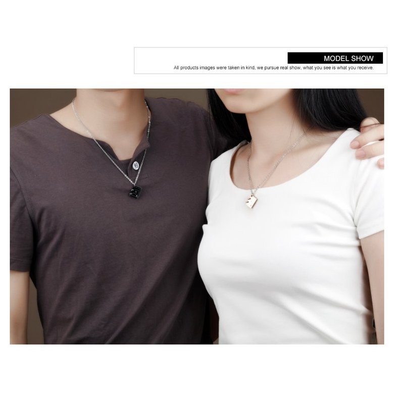 Wholesale New Fashion Stainless Steel Couples necklaceLovers TGSTN016 4