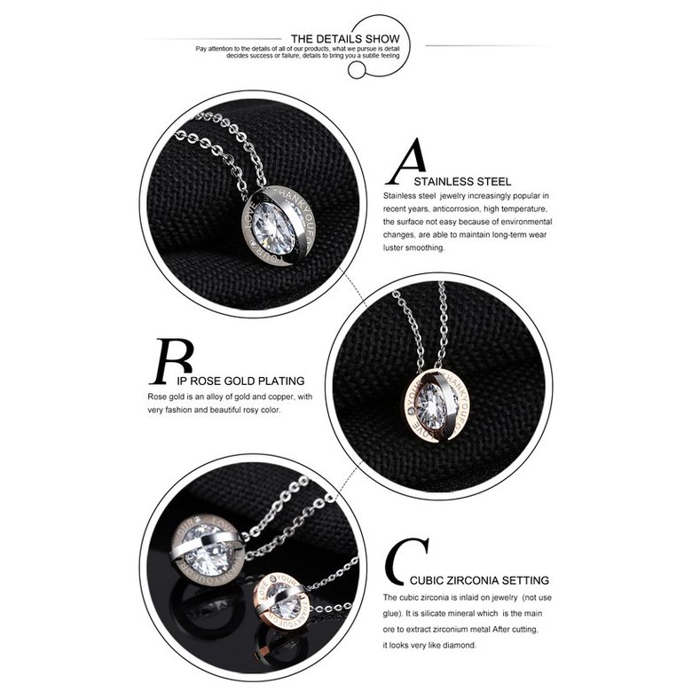 Wholesale New Fashion Stainless Steel Couples necklaceLovers TGSTN018 1