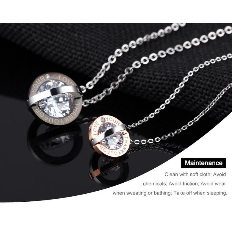 Wholesale New Fashion Stainless Steel Couples necklaceLovers TGSTN018 2