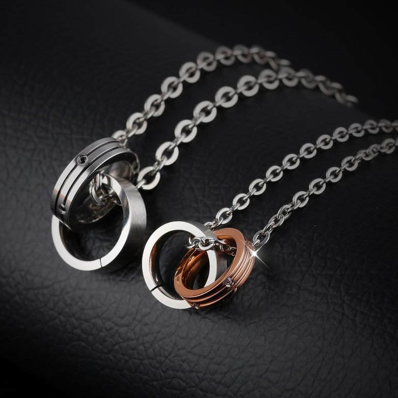 Wholesale New Fashion Stainless Steel Couples necklaceLovers TGSTN019 2