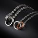 Wholesale New Fashion Stainless Steel Couples necklaceLovers TGSTN019 2 small