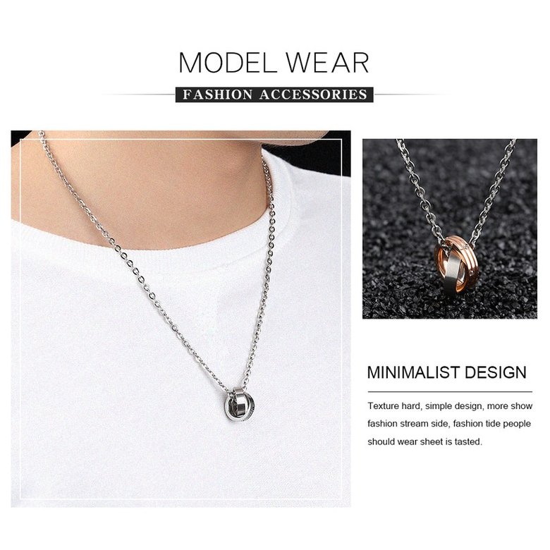 Wholesale New Fashion Stainless Steel Couples necklaceLovers TGSTN019 4