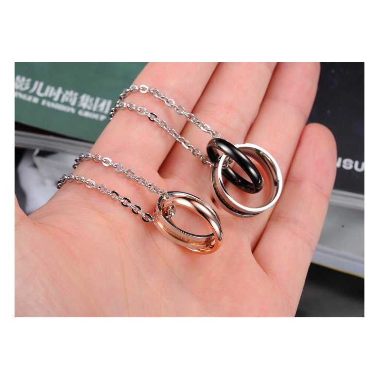 Wholesale Hot selling fashion stainless steel couples Necklace TGSTN062 2