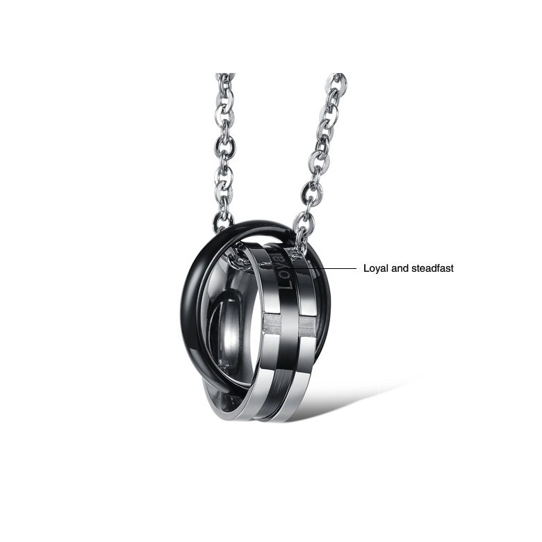 Wholesale Hot selling fashion stainless steel couples Necklace TGSTN062 3