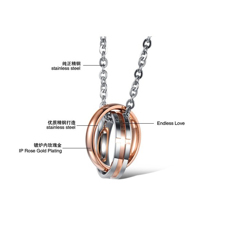 Wholesale Hot selling fashion stainless steel couples Necklace TGSTN062 4