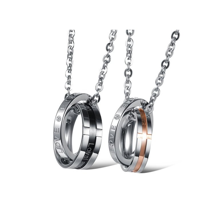 Wholesale Hot selling fashion stainless steel couples Necklace TGSTN063 0