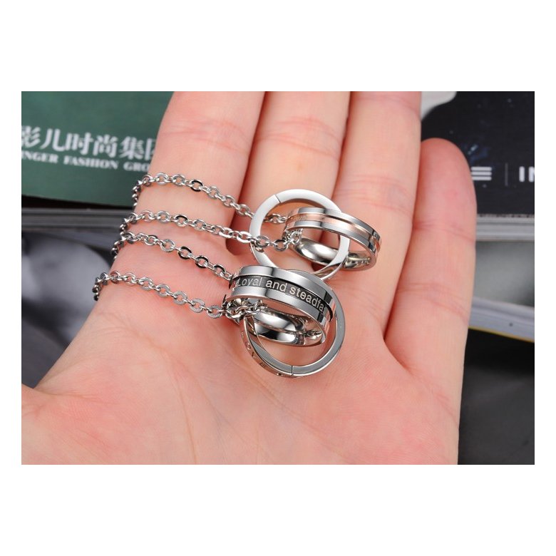 Wholesale Hot selling fashion stainless steel couples Necklace TGSTN063 1