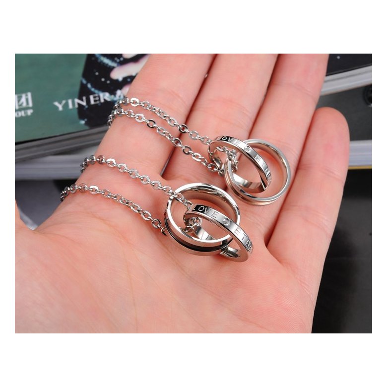 Wholesale Hot selling fashion stainless steel couples Necklace TGSTN063 2
