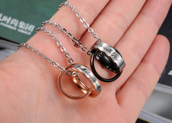 Wholesale Hot selling fashion stainless steel couples Necklace TGSTN064 1