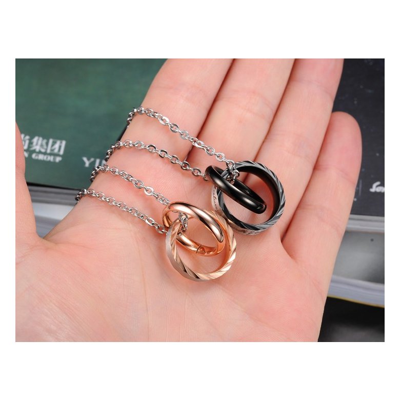 Wholesale Hot selling fashion stainless steel couples Necklace TGSTN064 2