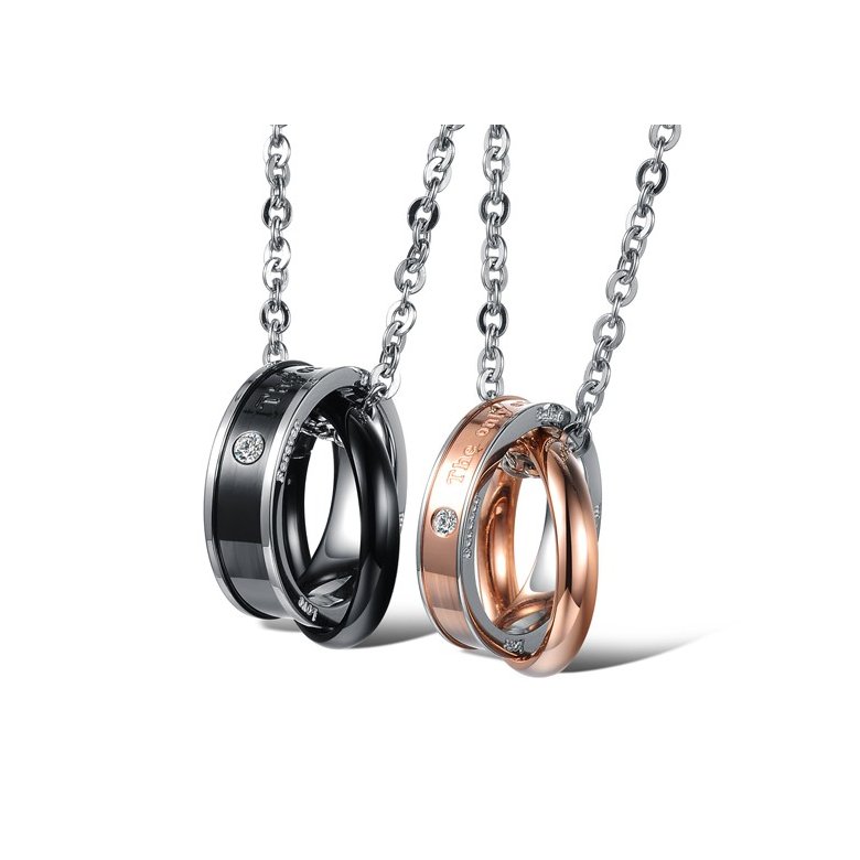 Wholesale Hot selling fashion stainless steel couples Necklace TGSTN124 0