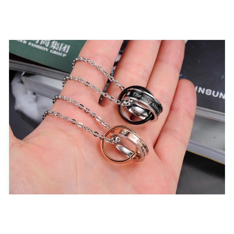 Wholesale Hot selling fashion stainless steel couples Necklace TGSTN124 1