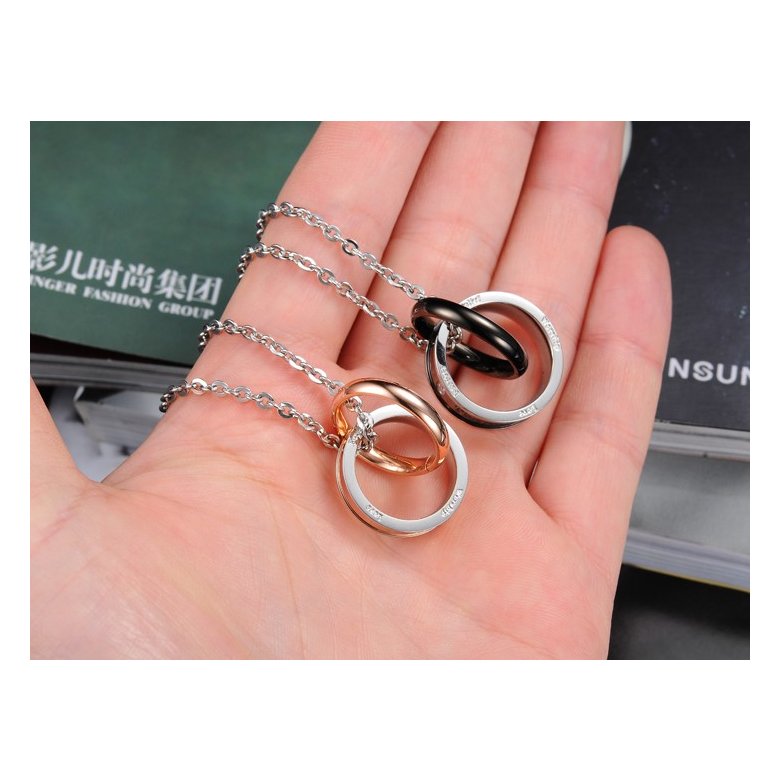 Wholesale Hot selling fashion stainless steel couples Necklace TGSTN124 2