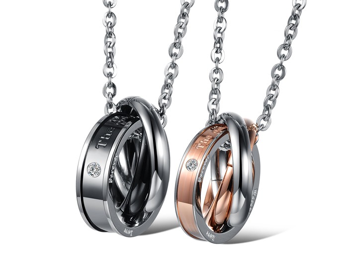 Wholesale Hot selling fashion stainless steel couples Necklace TGSTN125 0