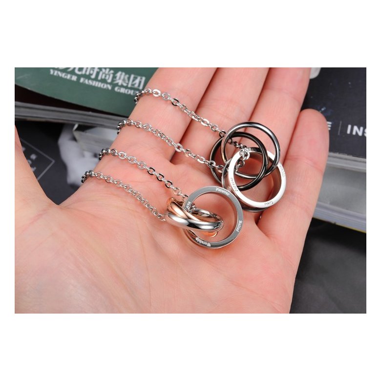 Wholesale Hot selling fashion stainless steel couples Necklace TGSTN125 2