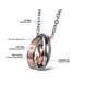 Wholesale Hot selling fashion stainless steel couples Necklace TGSTN125 3 small