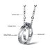 Wholesale Fashion stainless steel CZ couples Necklace TGSTN026 1 small