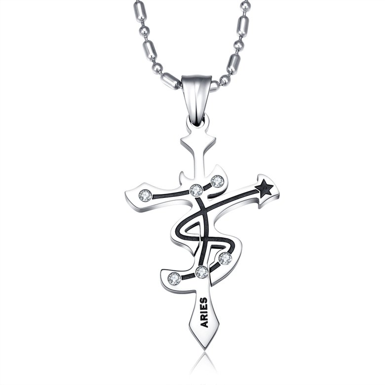 Wholesale Aries Constellations 316L Stainless Steel Necklace TGSTN071 0