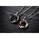 Wholesale Free shipping fashion stainless steel jewelry multiple ring couples Necklace TGSTN031 3 small