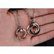 Wholesale Free shipping fashion stainless steel jewelry multiple ring couples Necklace TGSTN031 4 small