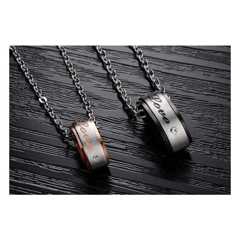 Wholesale Hot selling fashion stainless steel couples Necklace TGSTN120 2