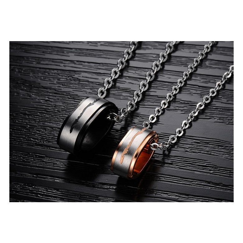Wholesale Hot selling fashion stainless steel couples Necklace TGSTN120 3