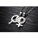 Wholesale Hot selling fashion stainless steel couples Necklacepair TGSTN033 2 small