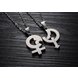 Wholesale Hot selling fashion stainless steel couples Necklacepair TGSTN033 3 small