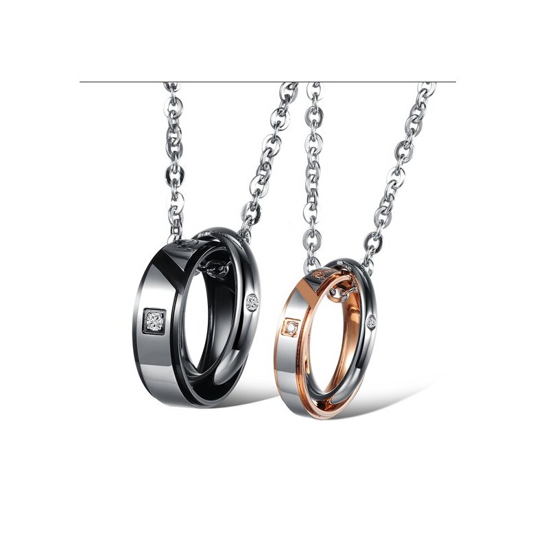 Wholesale Hot selling fashion stainless steel couples Necklace TGSTN035 0