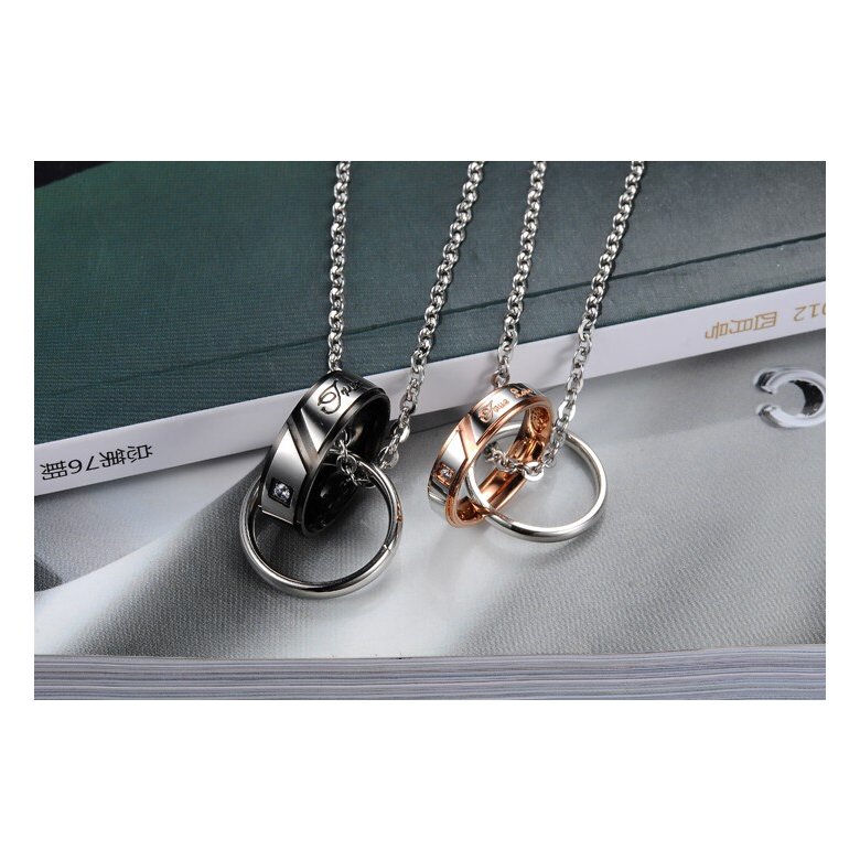 Wholesale Hot selling fashion stainless steel couples Necklace TGSTN035 1