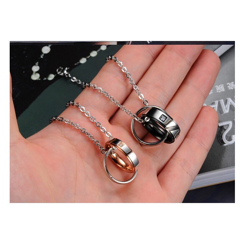 Wholesale Hot selling fashion stainless steel couples Necklace TGSTN035 2
