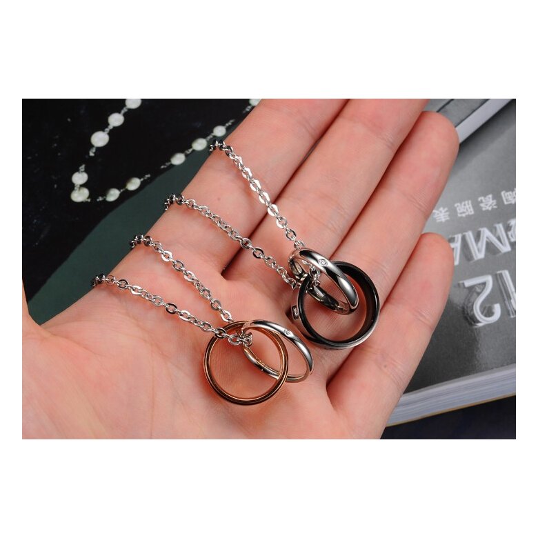Wholesale Hot selling fashion stainless steel couples Necklace TGSTN035 3