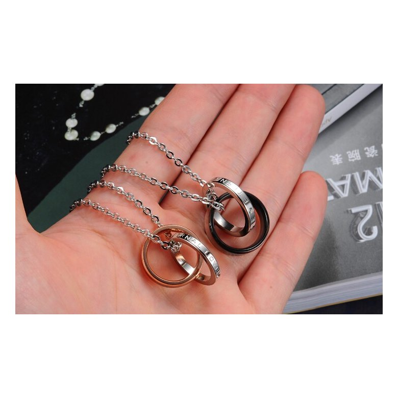 Wholesale Hot selling fashion stainless steel couples Necklace TGSTN082 3