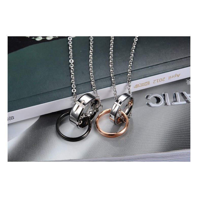 Wholesale Hot selling fashion stainless steel cross couples Necklace TGSTN036 1