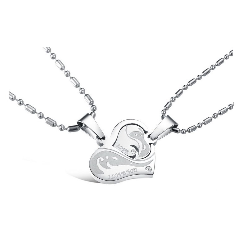 Wholesale Great Gift Love Symbols couples Necklace stainless steel Necklacepair TGSTN043 0